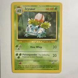 Pokemon Ivysaur 60 HP 30/102 Base Set Uncommon Regular English (1999) - Image 1