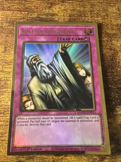 Yugioh Solemn Judgment MAGO-EN051 Gold Rare 1st Ed NM - Image 1