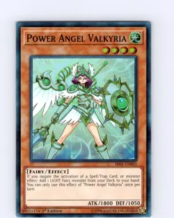 Yu-Gi-Oh TCG Power Angel Valkyria SR05-EN003 1st Edition Super Rare Card NM - Image 1