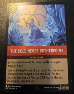 The Cold Never Bothered Me 130/204 Cold Foil Rare Winterspell Disney Lorcana TCG - Image 1