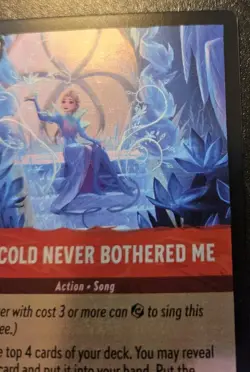 The Cold Never Bothered Me 130/204 Cold Foil Rare Winterspell Disney Lorcana TCG - Image 3