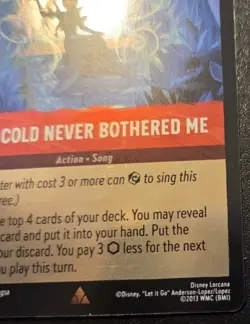 The Cold Never Bothered Me 130/204 Cold Foil Rare Winterspell Disney Lorcana TCG - Image 5