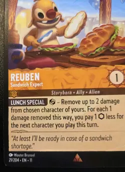 Reuben - Sandwich Expert 21/204 Rare Winterspell Disney Lorcana TCG - Image 4