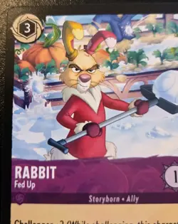 Rabbit - Fed Up 41/204 Uncommon Winterspell Disney Lorcana TCG - Image 2