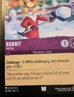 Rabbit - Fed Up 41/204 Uncommon Winterspell Disney Lorcana TCG - Image 4