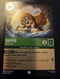 Copper - Hound Pup 85/204 Cold Foil Common Winterspell Disney Lorcana TCG - Image 1