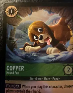 Copper - Hound Pup 85/204 Cold Foil Common Winterspell Disney Lorcana TCG - Image 2