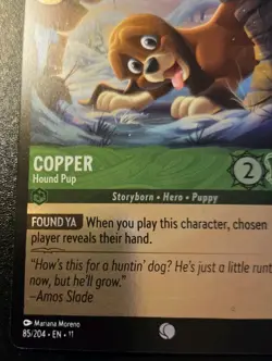 Copper - Hound Pup 85/204 Cold Foil Common Winterspell Disney Lorcana TCG - Image 4