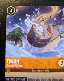 Timon - Snowball Swiper 16/204 Rare Winterspell Disney Lorcana TCG - Image 2