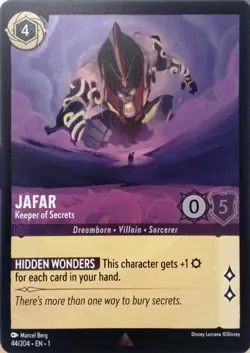 44/204 JAFAR KEEPER OF SECRETS THE FIRST CHAPTER FOIL RARE DISNEY LORCANA CARD - Image 1