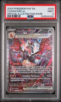2024 POKEMON PAF EN-PALDEAN FATES SPECIAL ILLUSTRATION RARE CHARIZARD EX PSA 9 - Image 1