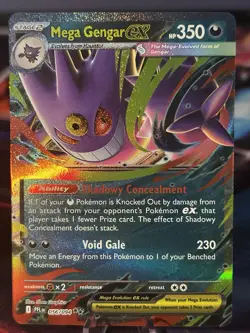 2025 POKEMON PFL EN-PHANTASMAL FLAMES 056 MEGA GENGAR EX NM/M - Image 1