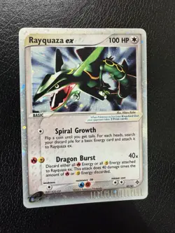 Pokemon TCG Rayquaza EX Ultra Rare Dragon Card 97/97 Holo LP - Image 3