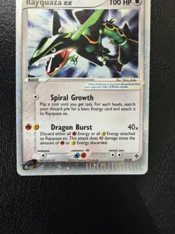Pokemon TCG Rayquaza EX Ultra Rare Dragon Card 97/97 Holo LP - Image 4