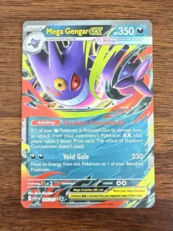 Mega Gengar EX 056/094 Me02: Phantasmal Flames Holo Pokemon Card - Image 1