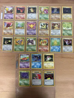 NM Complete 1st Edition Team Rocket Common Set -WOTC Pokemon Cards-24 Cards - Image 1