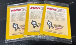 2001 WOTC POKEMON MOVIE ENTEI #34 BLACK STAR PROMO REVERSE HOLO LOT OF 3 SEALED - Image 1