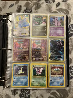 Huge Binder Collection Lot of 81 Pokemon TCG Mixed EX Holo Full Art GX. LP-MP-HP - Image 1