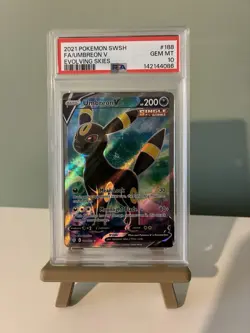 PSA 10 2021 Pokemon Evolving Skies Umbreon V 188/203 Full Art Ultra Rare - Image 1