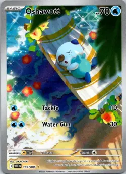 Pokemon TCG SV: White Flare #105/086 Oshawott NM (SKU 1-2) - Image 1