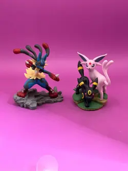 POKEMON Prismatic Evolutions Figures Espeon And Umbreon + Mega Lucario - Image 1
