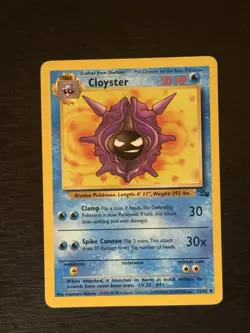 Pokemon TCG Cloyster 32/62 Uncommon Fossil Unlimited LP/NM - Image 1