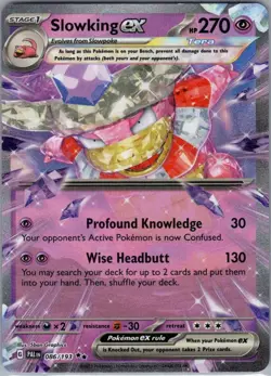 SLOWKING EX 086/193 DOUBLE RARE PALDEA EVOLVED POKEMON NM - Image 1