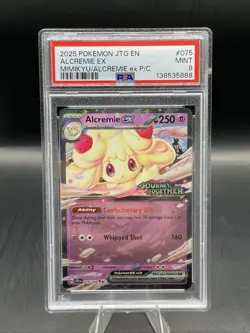 Pokemon Alcremie ex (Journey Together Stamped) 075/159 Promo PSA 9 - Image 1