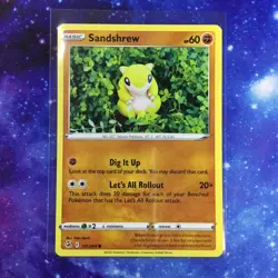 Sandshrew 131/264 lLay: Fusion Strike Pokemon TCG Card MP Yuka Morii Clay Art - Image 1