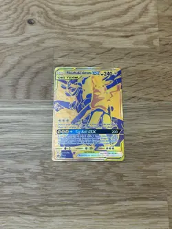 Pikachu & Zekrom GX SM248 Sm Holo Damaged Condition Pokemon Card Tag Team - Image 1