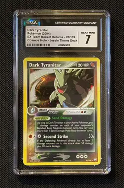 Dark Tyranitar 20/109 Jessie Theme Deck CGC 7 Pokemon EX Team Rocket Returns TCG - Image 1