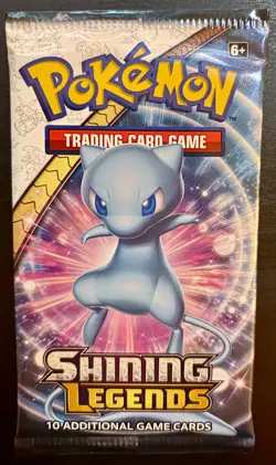 Shining Legends Factory Sealed Booster Pack Mew Art Sun Moon Pokemon - Image 1