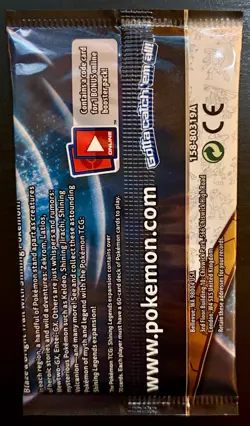 Shining Legends Factory Sealed Booster Pack Mew Art Sun Moon Pokemon - Image 2
