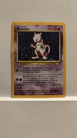 Pokemon TCG Mewtwo 010/102 Base Set Holo (HP) - Image 1