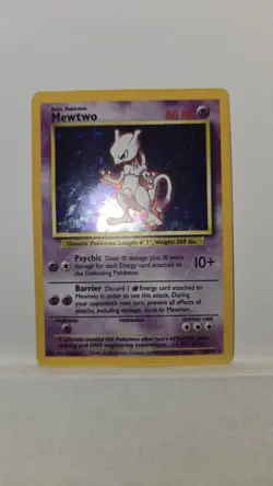 Pokemon TCG Mewtwo 010/102 Base Set Holo (HP) - Image 2