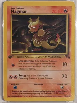 Magmar 39/62 PSA 6 1st Edition 1999 Pokemon Fossil Base Set WOTC, Cert: 54923360 - Image 2