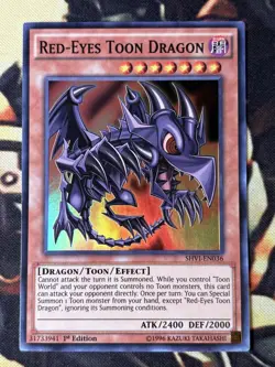 Yugioh:Red-Eyes Toon Dragon - SHVI-EN036 - Super Rare - 1st Edition - LP - Image 1