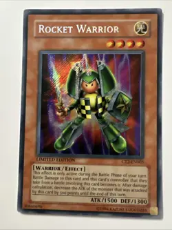 Yugioh Rocket Warrior Limited Edition Secret Rare CT2-EN005 - Image 1