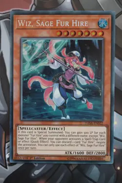 ( WIZ, SAGE FUR HIRE ) Secret Rare - DASA-EN022 - 1st NM - Yu-Gi-Oh Dark Saviors - Image 1