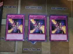 YUGIOH 3X TRAP STUN SDCR-EN032 COMMON 1ST/UNLIMITED ED NM - Image 1