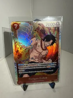 One Piece TCG Portgas.D.Ace White Bread Pirates Paramount War OP02-013SR NM - Image 1