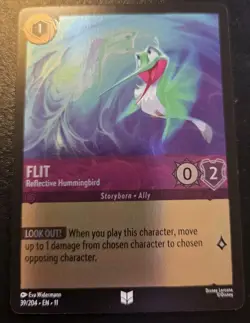 Flit - Reflective Hummingbird 39/204 Cold Foil Uncommon Winterspell Lorcana TCG - Image 1