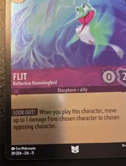 Flit - Reflective Hummingbird 39/204 Cold Foil Uncommon Winterspell Lorcana TCG - Image 4