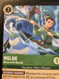 Mulan - Resourceful Recruit 69/204 Super Rare Winterspell Disney Lorcana TCG - Image 2