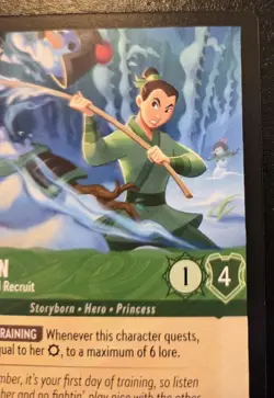 Mulan - Resourceful Recruit 69/204 Super Rare Winterspell Disney Lorcana TCG - Image 3