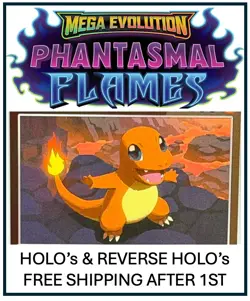 Phantasmal Flames Pokemon Cards Rare and Reverse Holo Singles You Pick Complete - Image 1