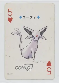 Espeon Silver Lugia Back Game Freak/Nintendo Poker Playing Cards #196 1999 - Image 1