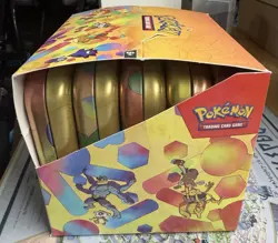 Empty Pokemon 151 Mini Tin Complete Set w/ Coins Cards Display Box 10 Tin - Image 4