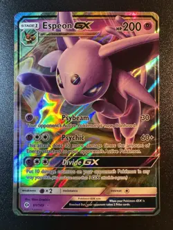 Espeon GX - 61/149 - SM Base Set Ultra Rare Pokemon Card - LP - Image 1