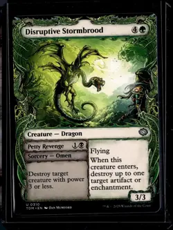 Disruptive Stormbrood (Showcase) - 310 - TDM - NM - MTG Magic the Gathering - Image 1